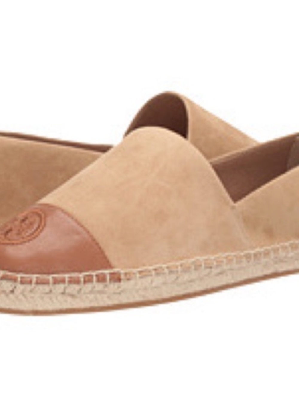 GORGEOUS TORY BURCH COLOR BLOCK ESPADRILLES SUEDE NAPA LEATHER ALDER TAN 6 EUC